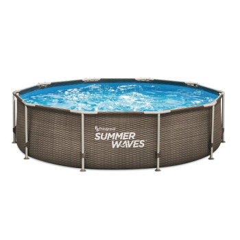 Okrugli bazen sa metalnim ramom 305x76cm Summer Waves Rattan + Filter pumpa RX330-1